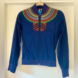 ADIDAS Materials of the World Embroidered Track jacket, cotton, African, sz XS